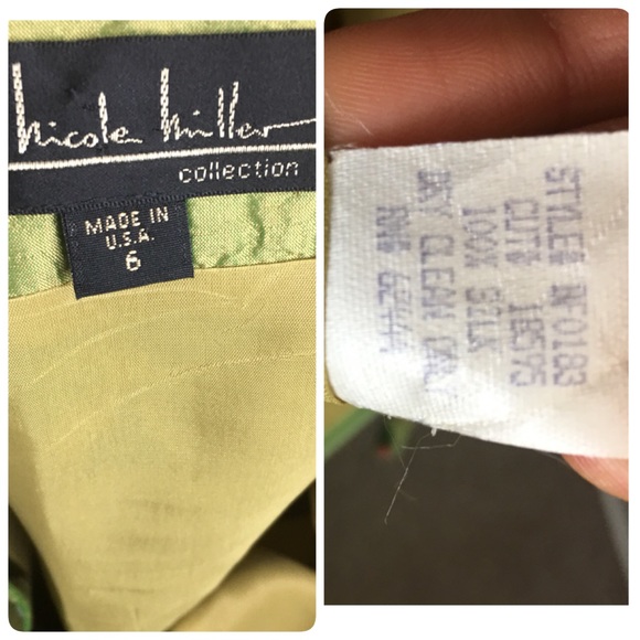 Nicole Miller green silk floral maxi skirt - Picture 9 of 9